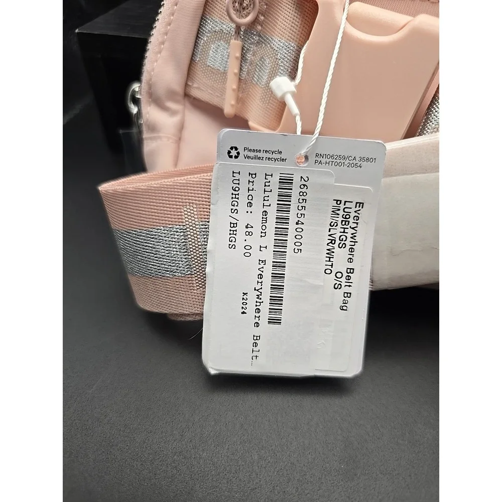 Lululemon Pink Everywhere Belt Bag Adjustable Waist Bag Crossbody Pouch New‎